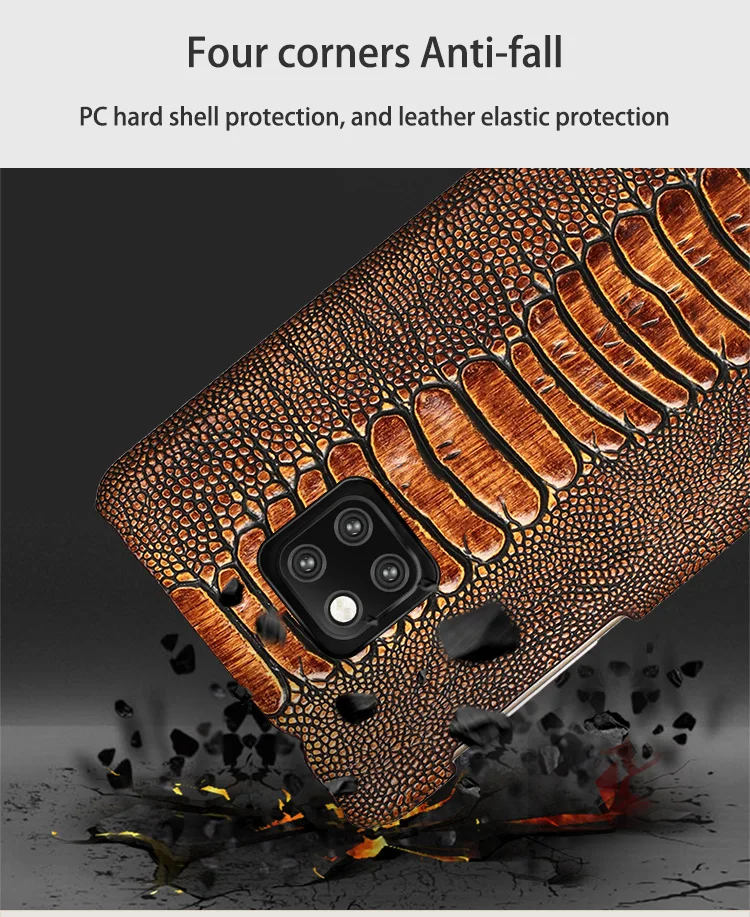 Чехлы для телефонов huawei P10 P20 P30 Lite mate 9 10 20 lite Pro Case Ostrich Foot текстурированное покрытие для Honor 8X9 10 V20 P Smart case