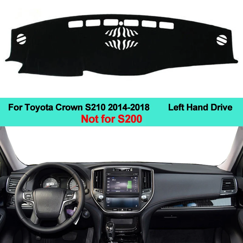 

2 Layers Car Auto Inner Dashboard Cover Dash Mat Carpet Cape For Toyota Crown S210 2014 2015 2016 2017 2018 LHD RHD Car Styling