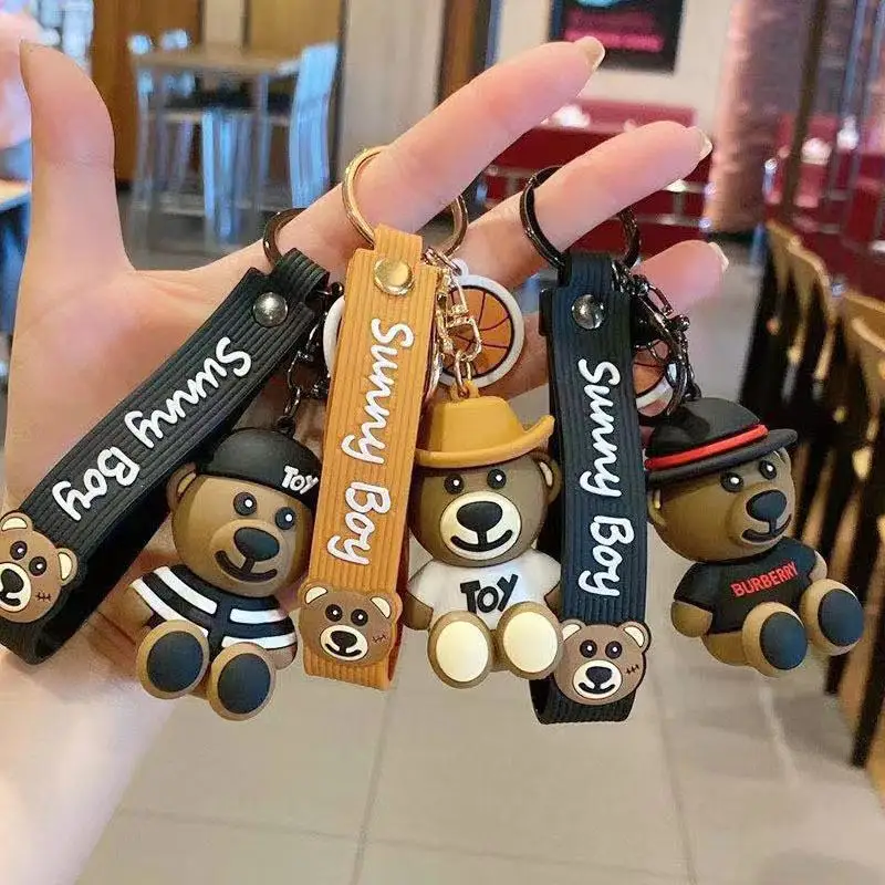 

Creative cartoon bear doll key chain couple pendant car cute personality key pendant