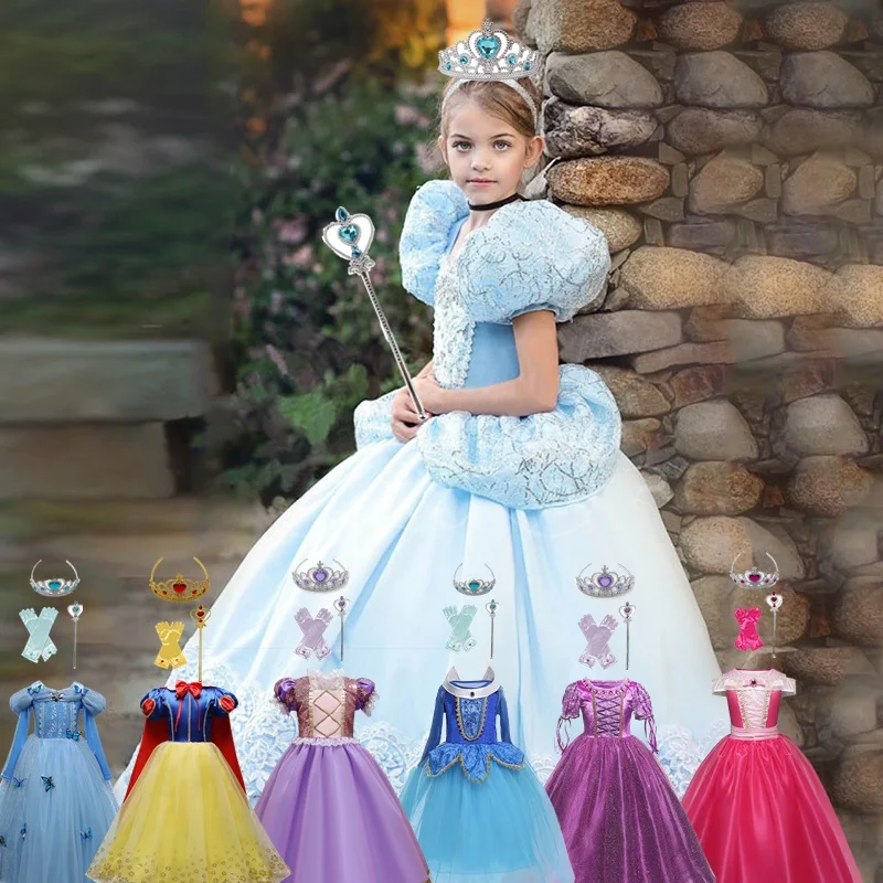 Платье для девочек детский костюм на Хэллоуин детское платье принцессы косплея