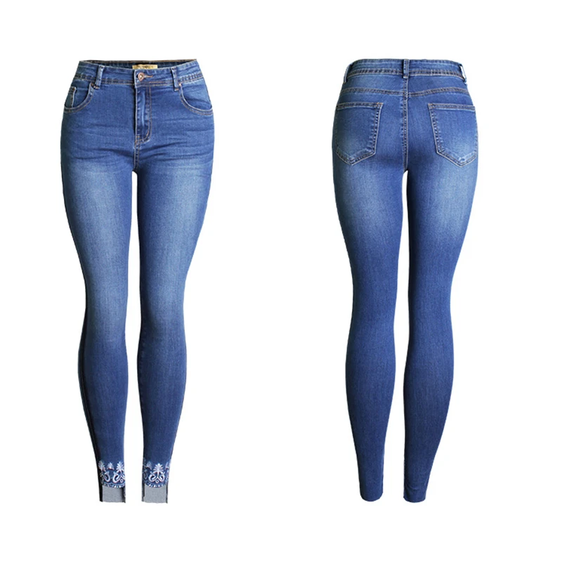 

Autumn Plus Size Embroidery Jeans Women With Side Stripes Female Stretchy Denim Pants Mom Jean Femme For Women Jeans 3xl K708