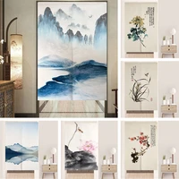 chinese fengshui hanging door curtain ink landscape painting kitchen bedroom restaurant entrance decor windows partition curtain
