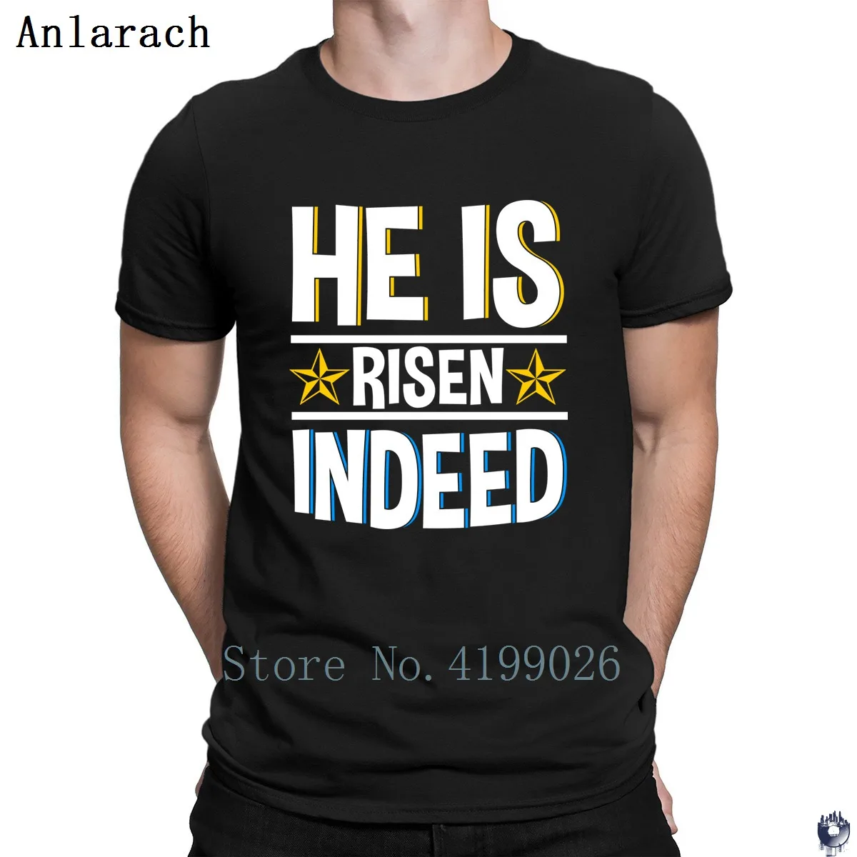 He Is Risen Indeed Футболка Топ забавная крутая создать футболка для мужчин 100% хлопковый