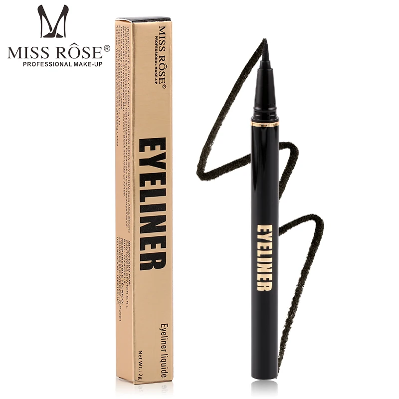 MISS ROSE Черная Подводка для глаз ручка стойкий карандаш Водостойкая водостойкая