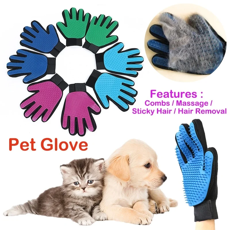 Новинка силиконовые перчатки для кошек и собак щетки купания гребни волос