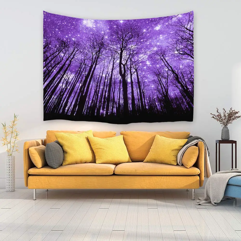 Настенный декор из полиэстера с мотивом звездной ночи для спальни гостиной