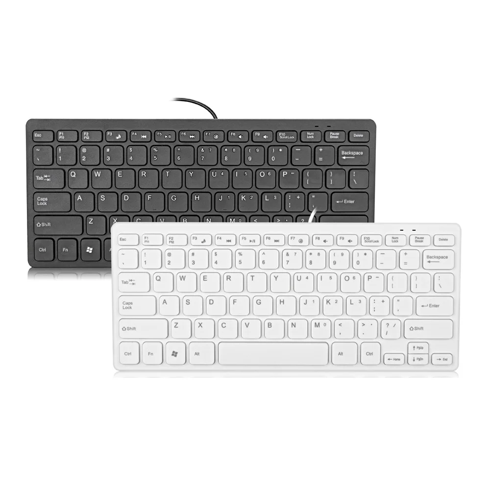 1 шт. 2,0 Мини клавиатура Проводная QWERTY ультра тонкая клавиатура для компьютера ПК оборудования