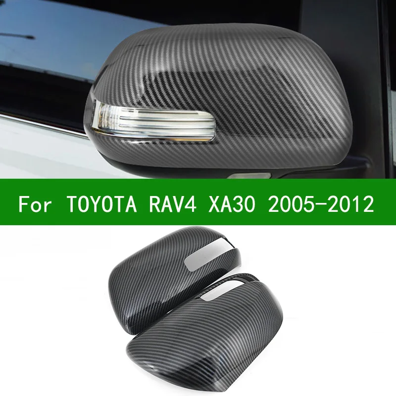 

Черная накладка на зеркало заднего вида из углеродного волокна для TOYOTA RAV4 XA30 2005-2012 2006 2007 2008 2009 2010