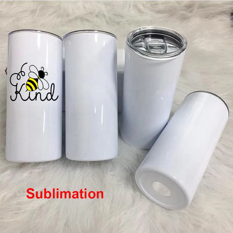 

15oz Sublimation Straight Tumbler Stainless Steel Skinny Tumblers Drinking Bottle With Seal Lids Coffee Mug Christmas Gifts