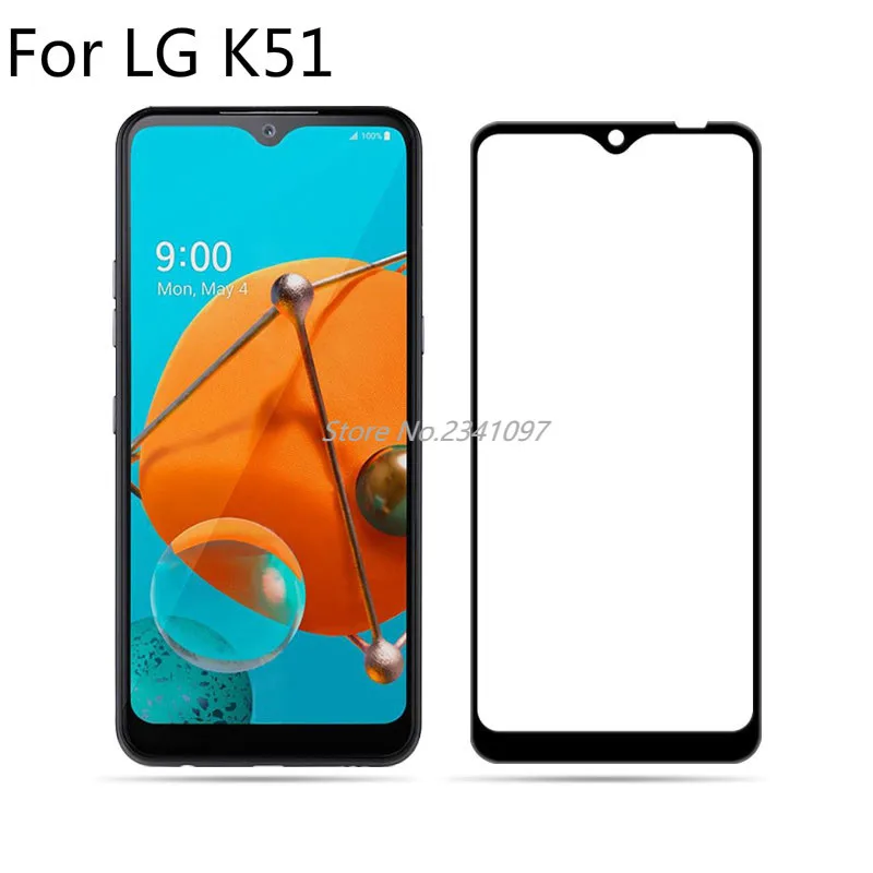 2 шт. закаленное Стекло чехол для LG K51 Экран протектор полностью наклеиваемая