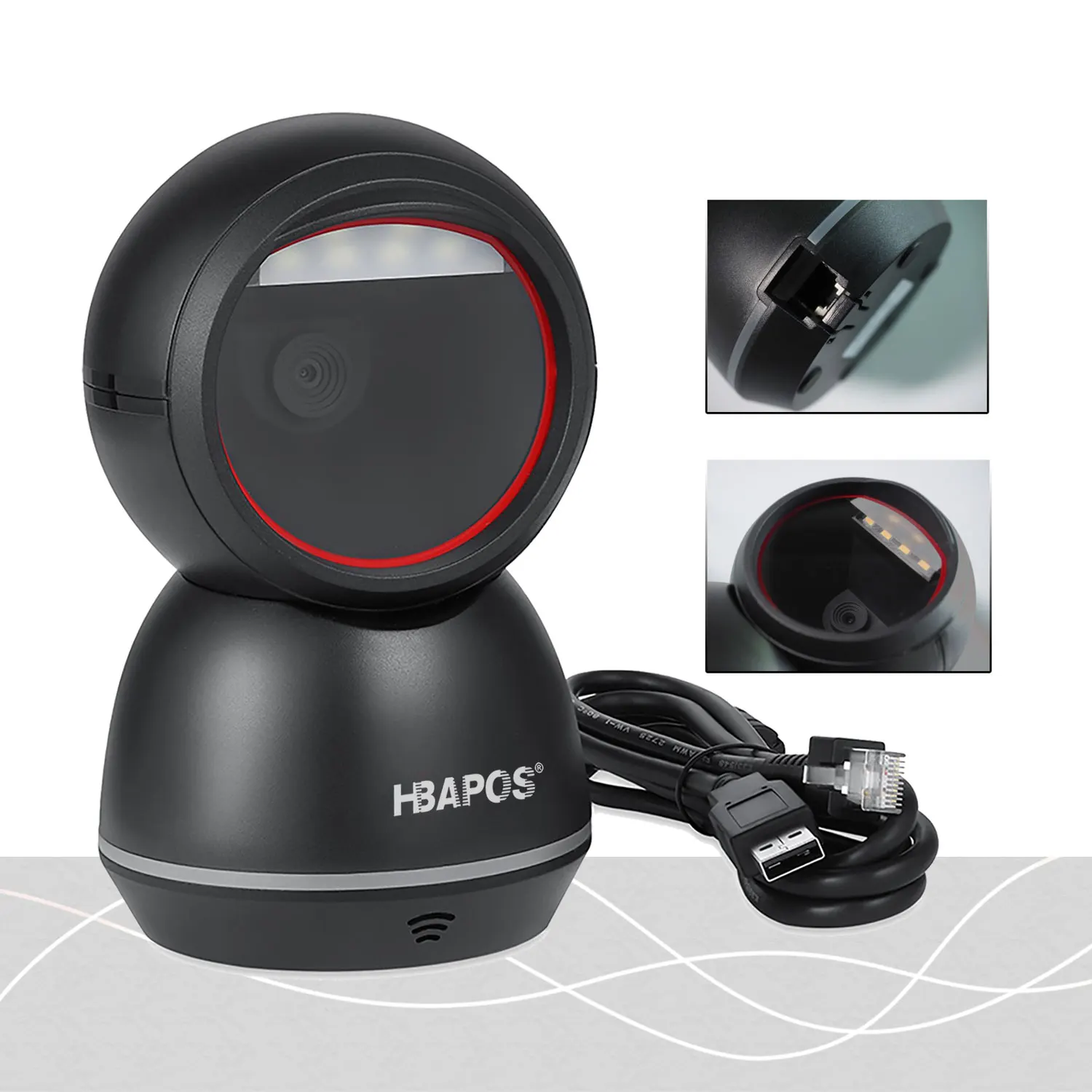 Barcode Scanner Omnidirectional 1D 2D QRcode Desktop Hands-Free Wired USB Platform Scanning Reader for supermarket store | Компьютеры и