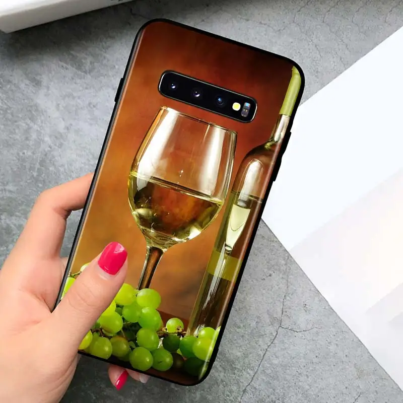 

Beer Wine Fashion for Samsung Galaxy S21 Ultra Plus Note 20 10 9 8 S10 S9 S8 S7 S6 Edge Plus Black Phone Case