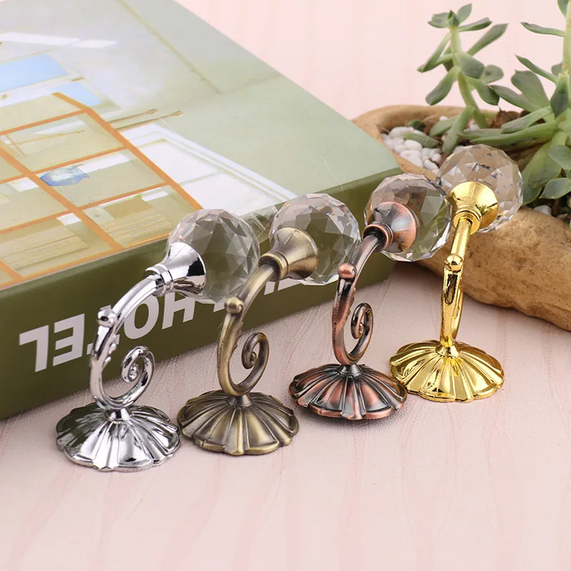 1 пара винтажный металлический хрустальный шар занавес настенный зажим с