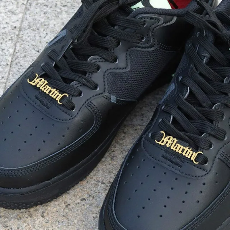 Именная застежка для обуви на заказ табличка из нержавеющей стали грелка золотой