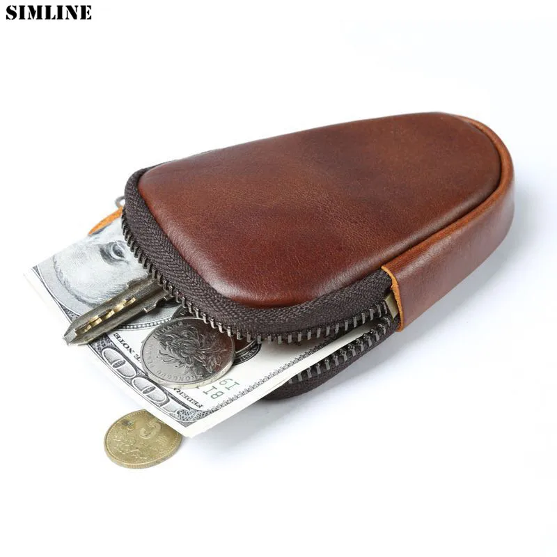 Кошелек для ключей из натуральной кожи мужчин Винтажный Мужской держатель