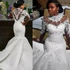 Женское свадебное платье It's yiiya, белое платье с длинными рукавами, расшитое бисером, в африканском стиле на лето 2022