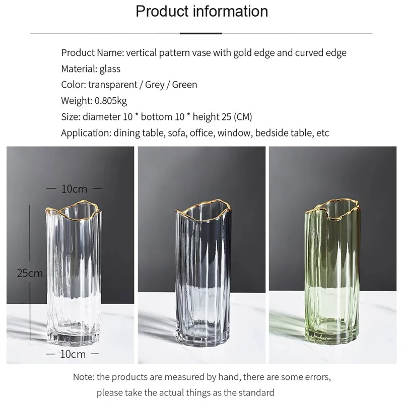 

Glass vase flower arrangement creative dining table living room decoration glass container decoration crafts