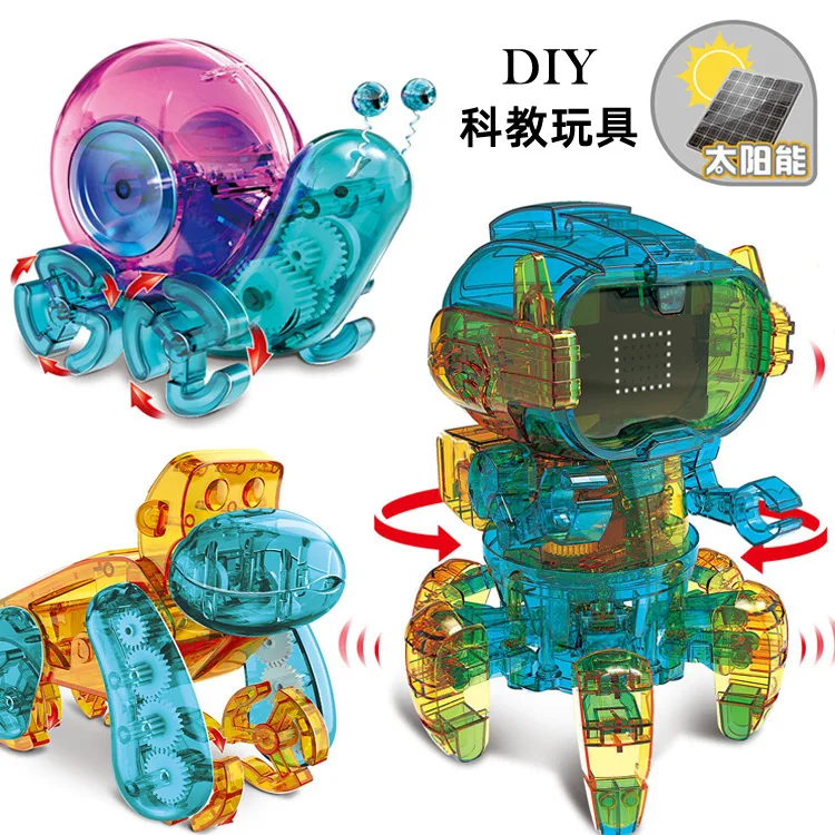 

Новый DIY Солнечная энергия Самоустанавливающаяся Улитка шимпанзе робот цветочный горшок научный эксперимент обучающая игрушка Программир...