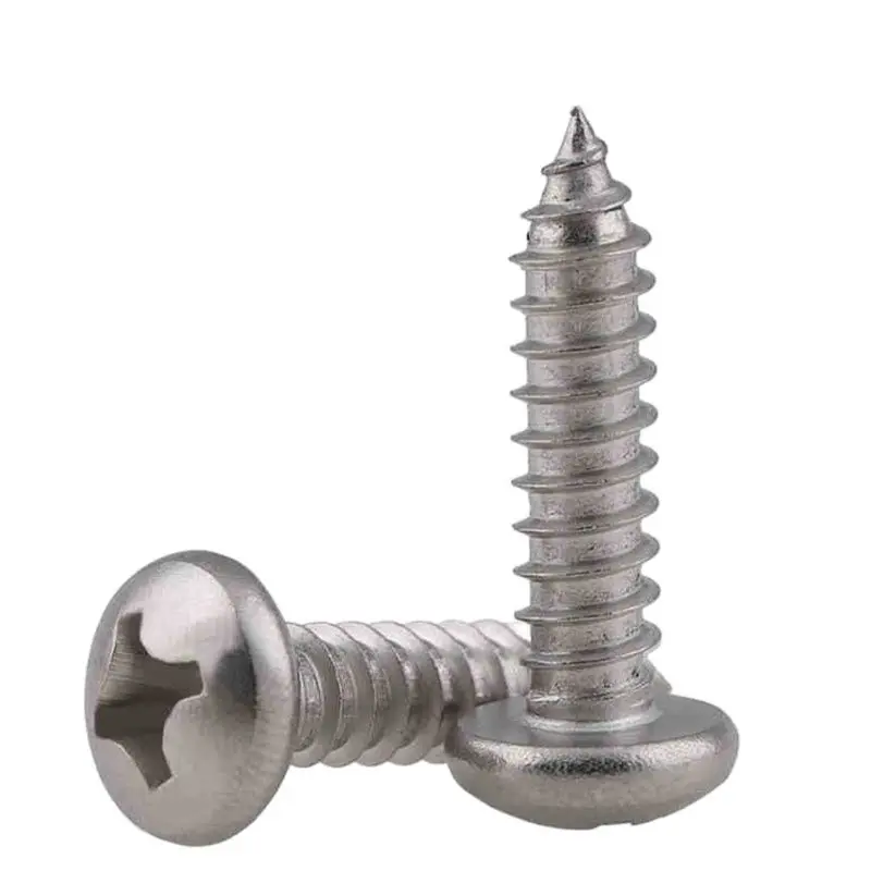 

Cross Pan Head Tapping Nibbed Long Screws PA 304 Stainless Steel Philips Round Head Self Wood Screw GB845 M4M5M6M8 10Pcs