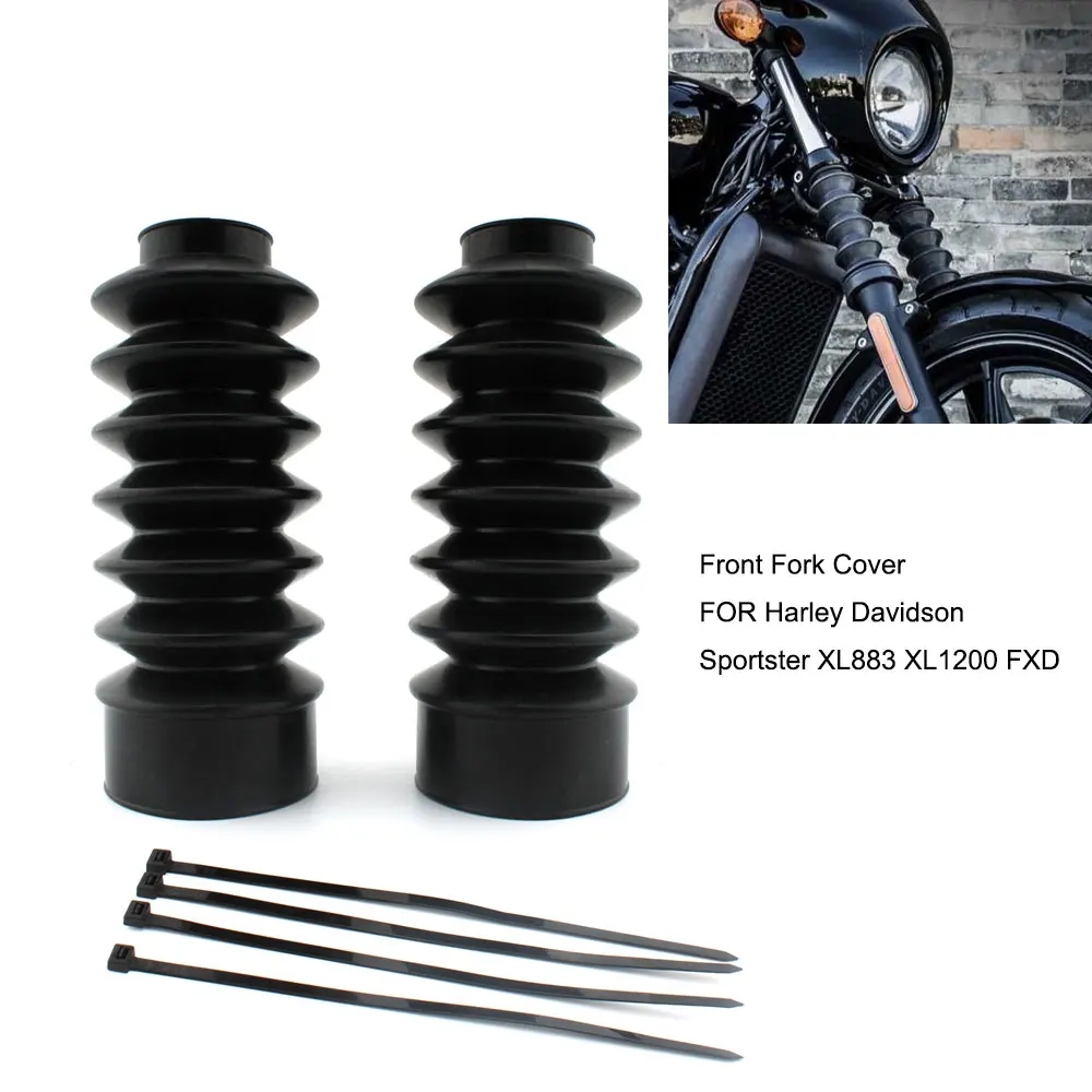 Motorcycle Front Fork Cover Gaiters Gators Boot Shock Protector Dust Guard 2 Pack 39mm For Harley Sportster XL883 XL1200 | Автомобили и
