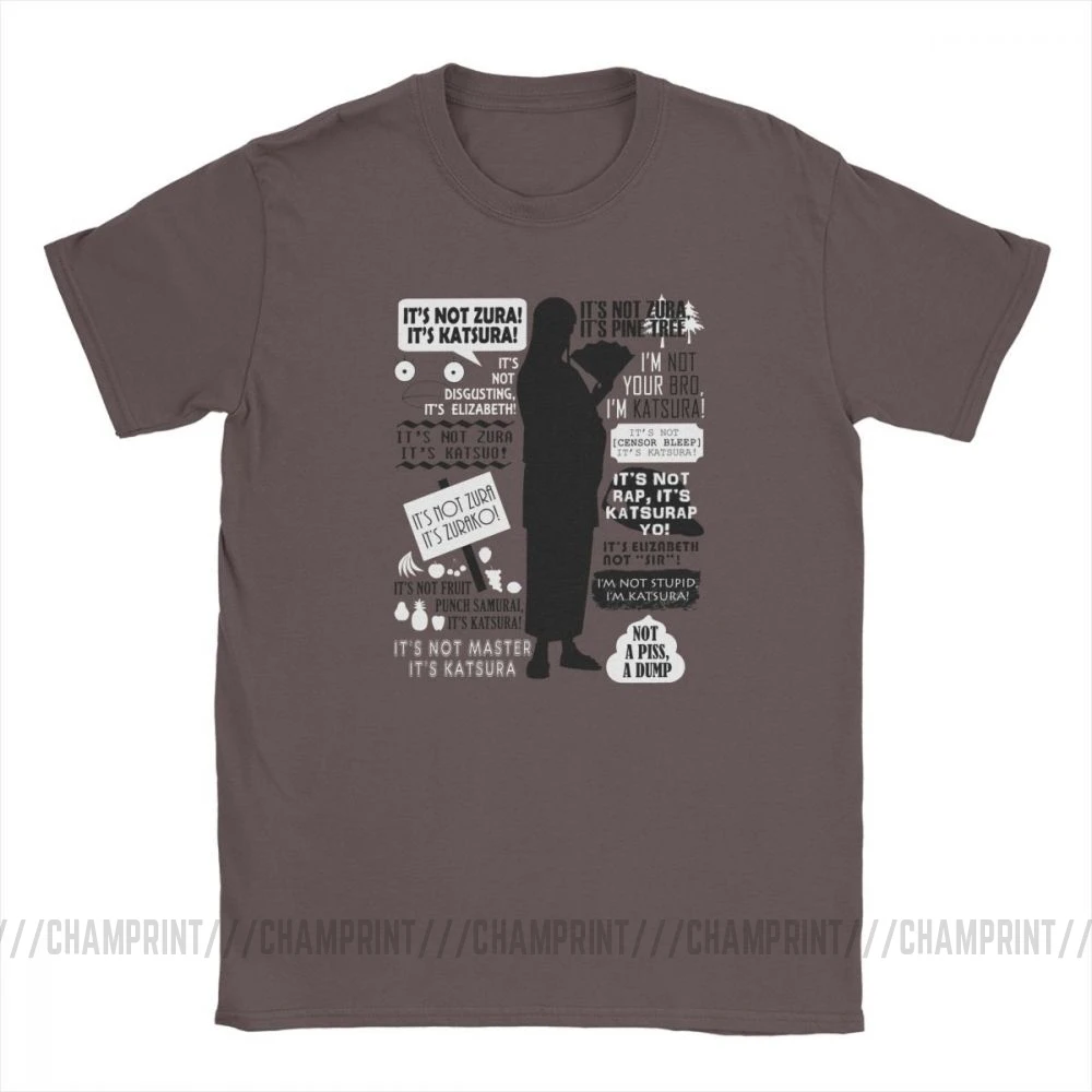 Мужская футболка с круглым вырезом гинтама катсура Котаро новая из чистого