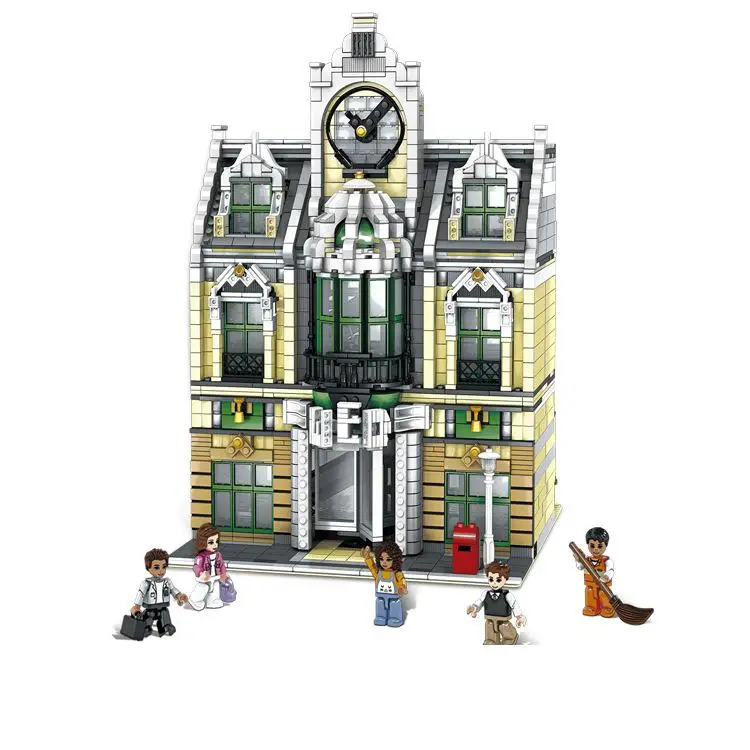 

City Street View Building Blocks Urban Streetscape Series European Shopping Mall Bricks Children's Puzzle Toy Small Particle