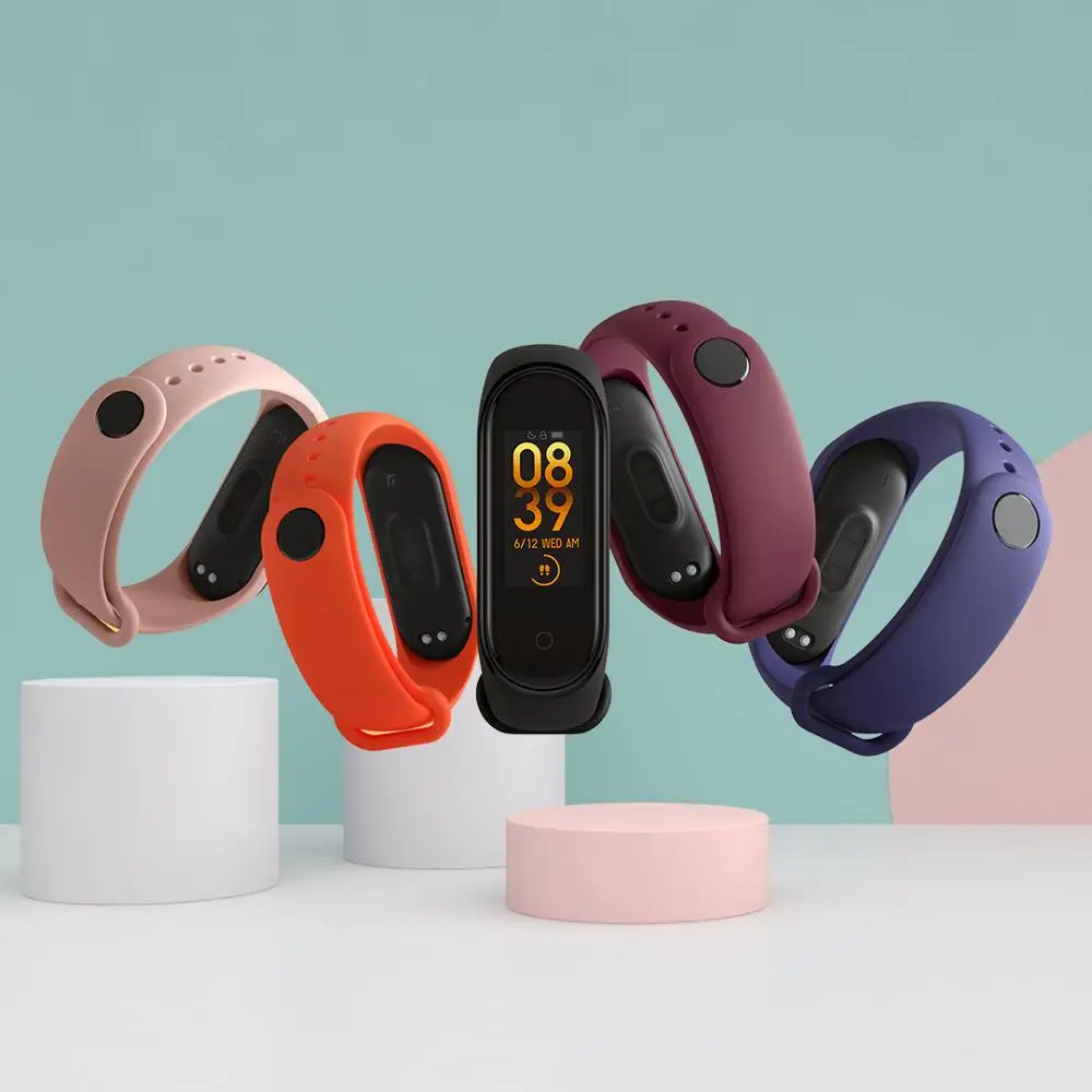 Оригинальные смарт часы Xiaomi Mi Band 4 MiBand с AMOLED дисплеем 0 95 дюйма водонепроницаемый