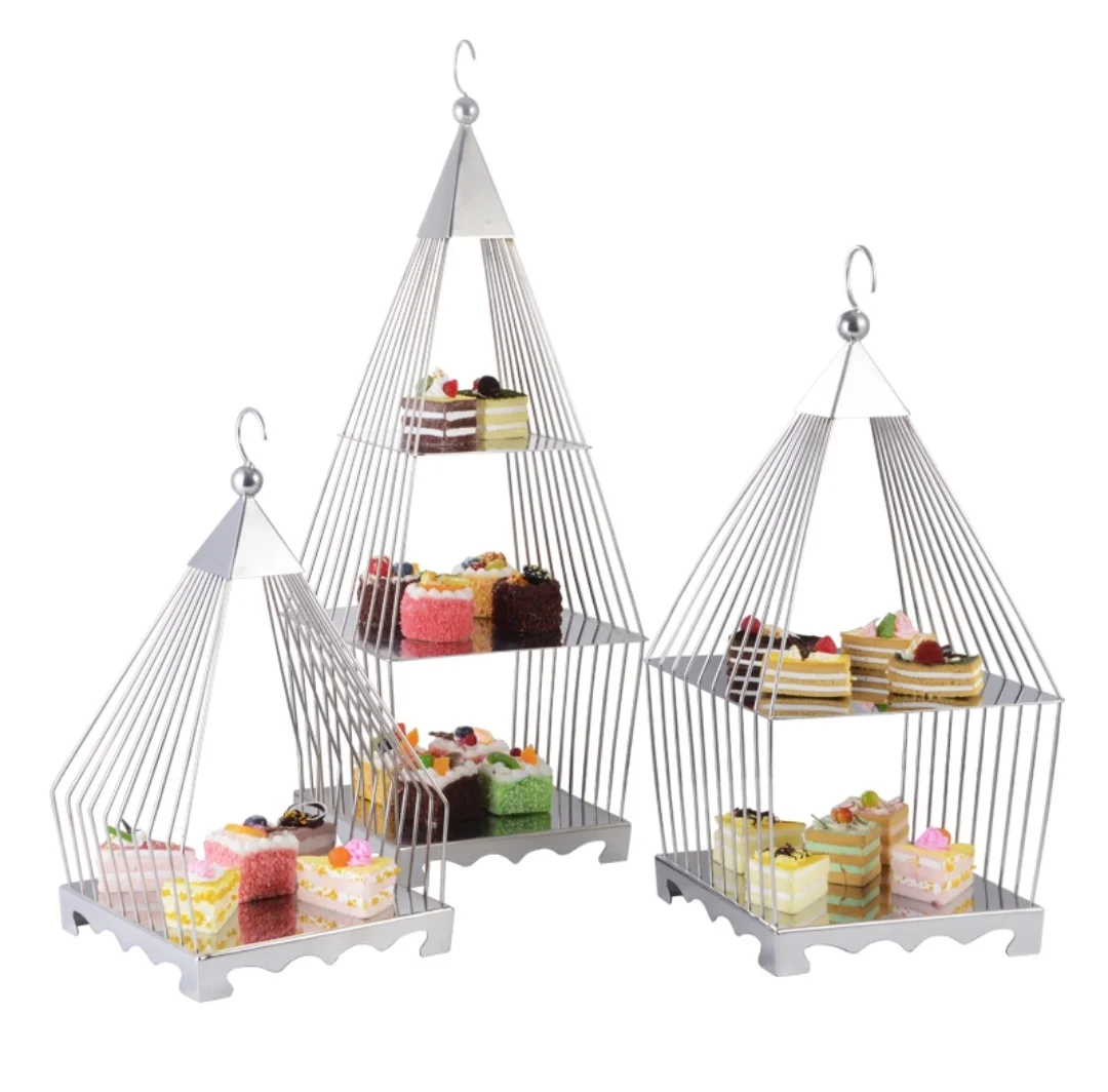 Европейская птичья клетка буфет-дисплей украшение десертного стола полка для