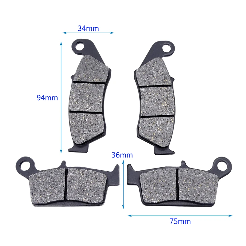 1 sets motorcycle part replace front rear brake pads kits for honda crf230l cr125r cr250r xr250r xr250l xr400r cr500r crf230 free global shipping