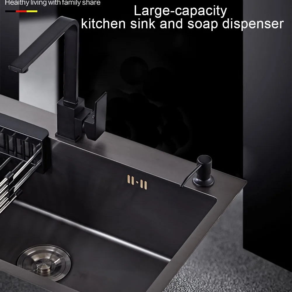 

Kitchen Soap Dispensers Stainless Steel Kitchen Sink Counter top Soap Dispenser Plastic Bottle Kitchen Accessory