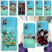 friends mixed horror movie clown phone case for samsung galaxy a51 a71 a21s a12 a11 a31 a41 a52 a32 5g a72 a01 clear soft cover