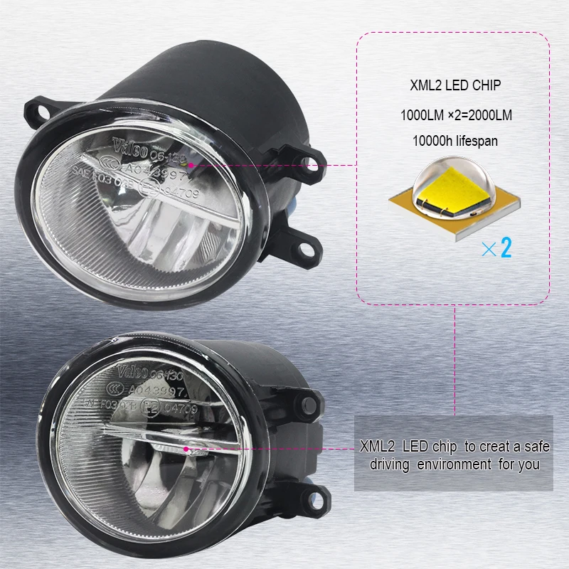 Cawanerl 2 Pieces Car Accessories LED Fog Light 4000LM White 6000K Daytime Running Lamp DRL 12V For Scion tC 2011 2012 2013 | Автомобили и