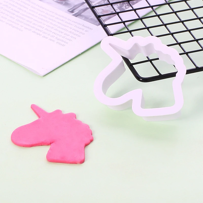 Форма для печенья в виде единорога форма фламинго резак Ручной пресс Луны