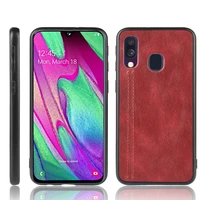 for samsung galaxy a30 sm a305fnds case suture soft edge calfskin pu leather phone back cover for samsung galaxy a30 a 30 case