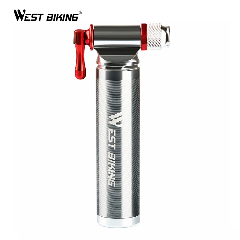 

WEST BIKING Portable Bicycle Pump Aluminum Alloy Ultralight Air CO2 Inflator Bike Cycling Pump Schrader & Presta Mini Bike Pump