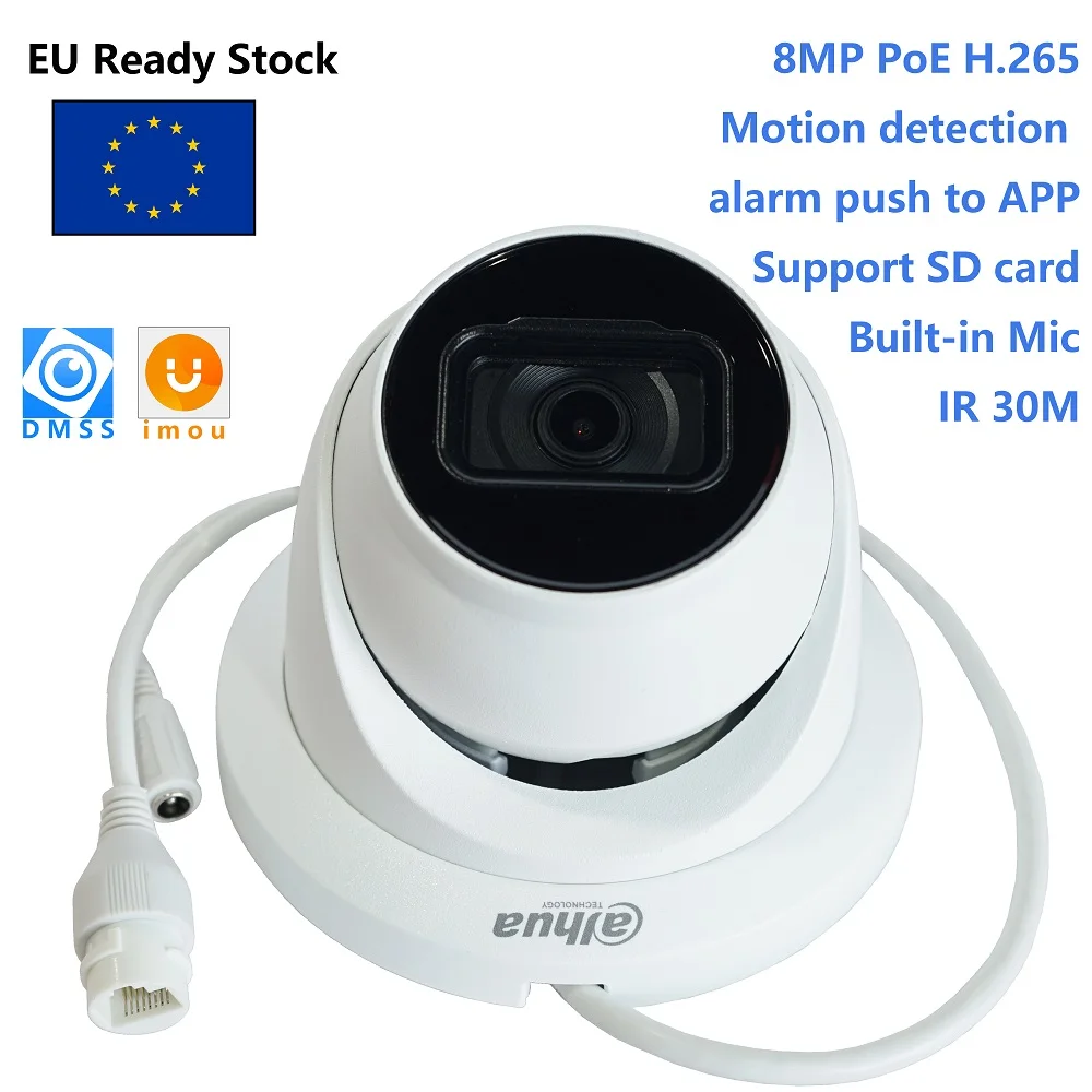 Сетевой видеорегистратор Dahua Оригинальный планшет 8 МП (4K) 8MP ИК фиксированная