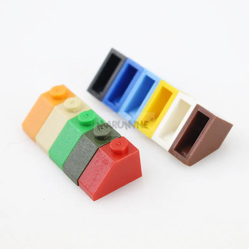 MARUMINE 200 шт./лот 2x1 наклонные Кирпичи Игрушки Классический конструктор MOC