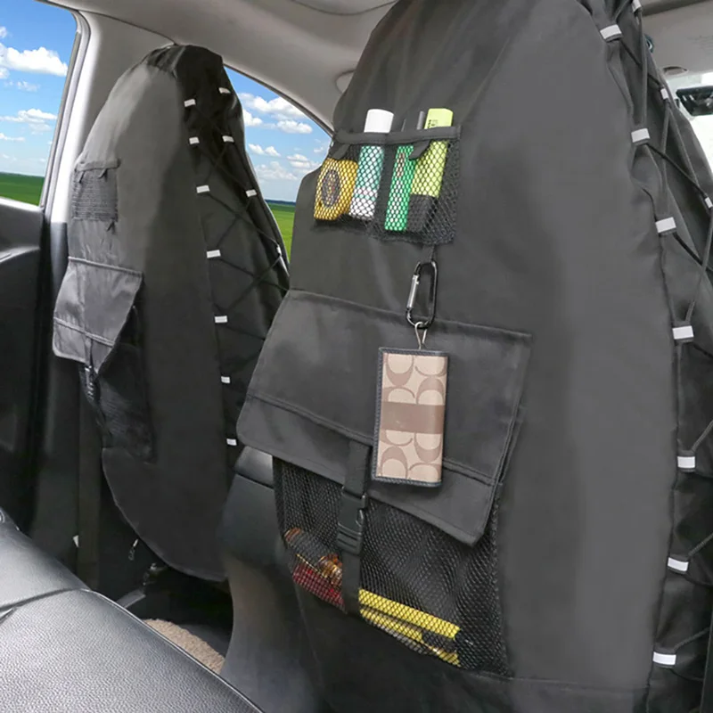 2 Pcs Front Car Seat Cover Universal for Hyundai Santa Fe 2013 Solaris 2011 Sonata Sorento Tucson 2017 2016 2008 2007 2018 Verna |