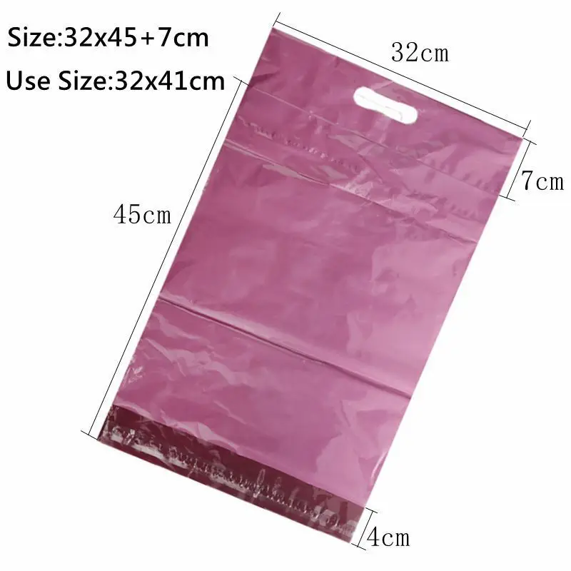 

100Pcs/Lots Tote Envelope Bags Purple White Self-Seal Adhesive Courier Bags Thick Waterproof Plastic Poly Envelope Mailing Bags