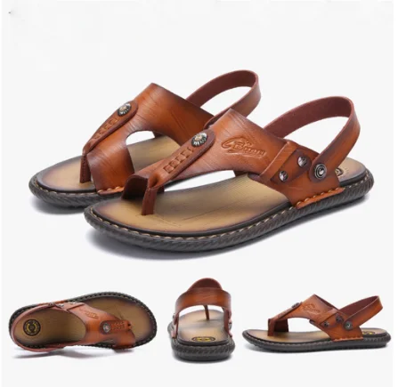 Мужская Повседневная пляжная обувь Летние удобные сандалии на нескользящей