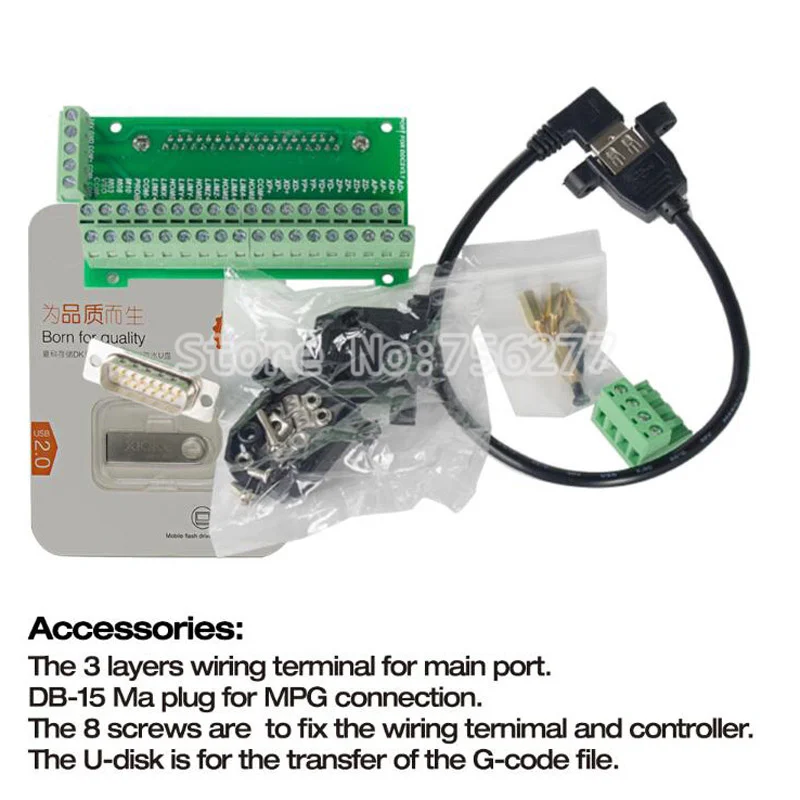 Обновленный Автономный контроллер DDCSV3.1 3/4 axis 500 кГц G-код + маховик в металлическом