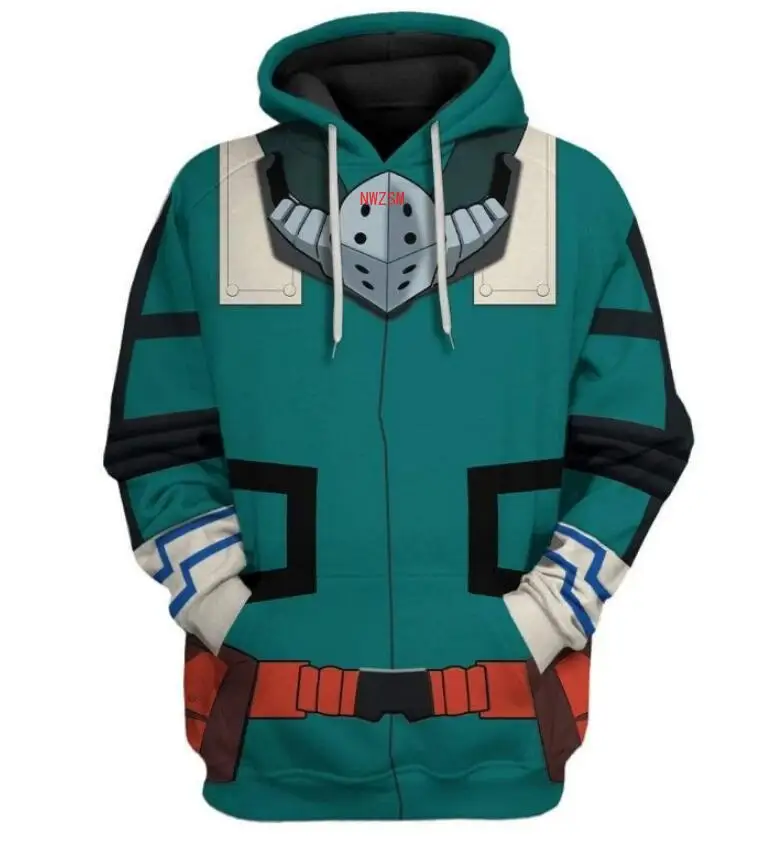 Мой герой Академия Deku Izuku Midoriya косплей костюм толстовки пальто Аниме пуловер