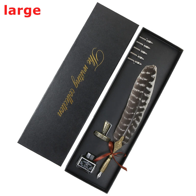 Fountain Pen -P Ретро перо Dip Ручка набор чернил канцелярские Подарочная коробка с 5 перьями свадебный подарок перо перьевая ручка подарок на день матери - Цвет: Fountain Pen -P