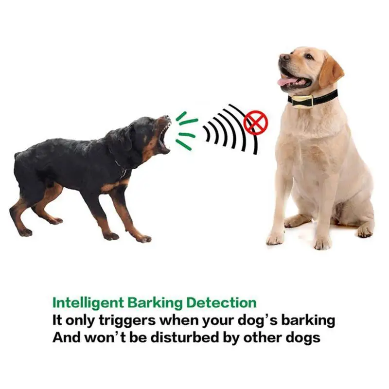 

Dog Anti Bark Collar Waterproof Rechargeable Adjustable 0-7 Sensitivity Levels Vibration Stop Barking Dog Training Collars