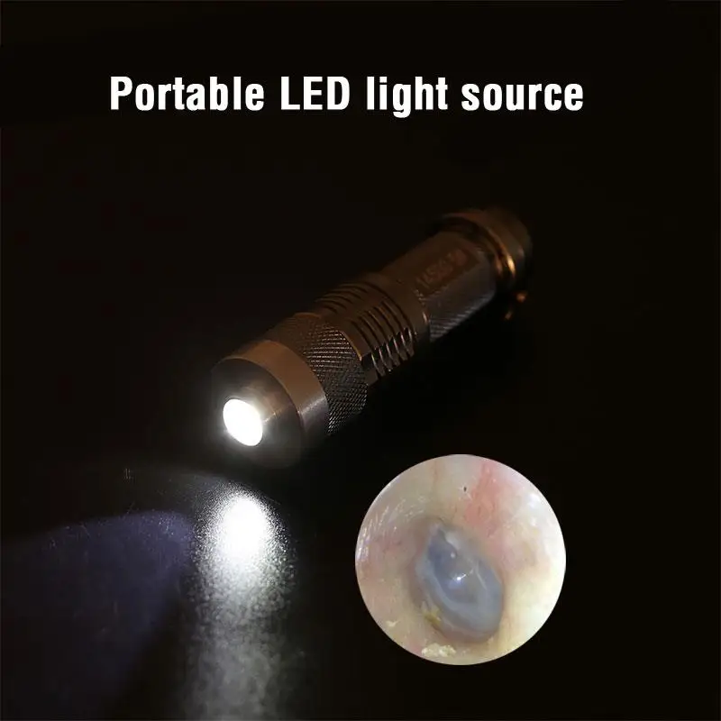 

4W Portable Handheld LED Cold Light Source 400lm Metal Fit For Endoscope
