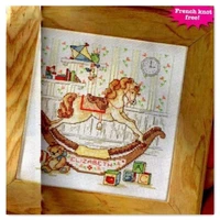 small wooden horse cross stitch kits 18ct 14ct 11ct cloth cotton silk thread embroidery needlework wall decor