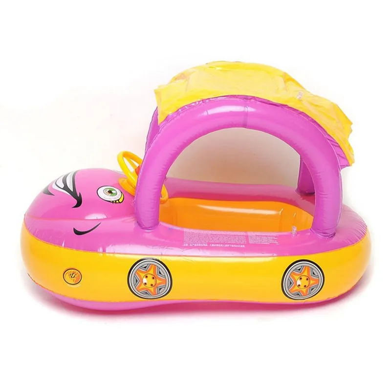 

Hot Inflatable Baby Toddler Float Seat Boat Tube Ring Car Sun shade Water Swim Swimming Pool Cartoon Portable Seats MVI-ing