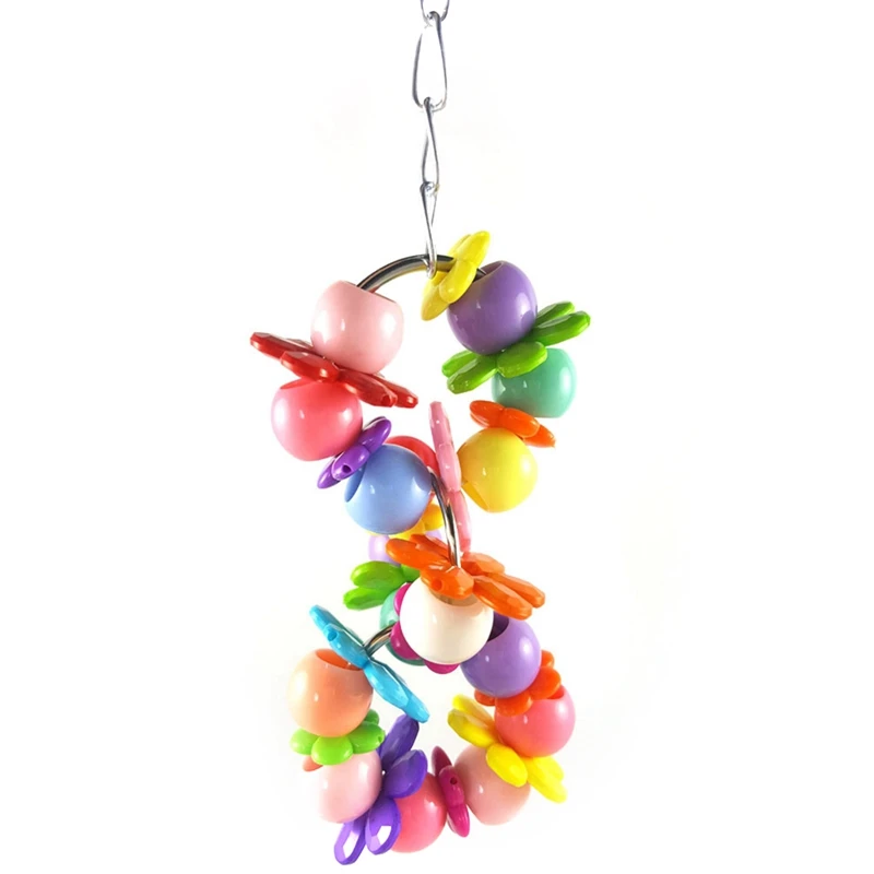 Разноцветная игрушка-птица Нетоксичная акриловая бусина цветок попугай игрушка