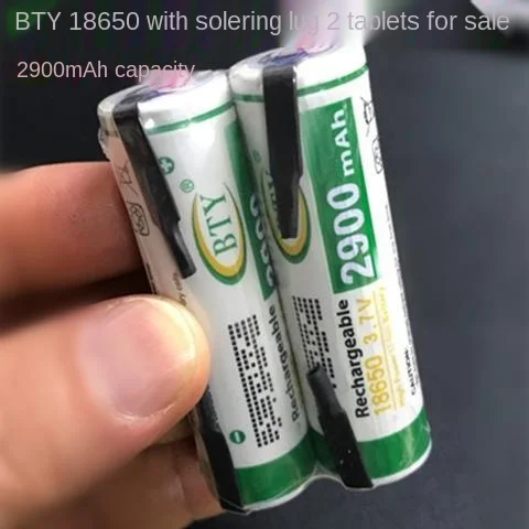 

Original BTY 18650 flat head with welding feet, DIY combination lithium battery weld 3.7v2900mah For Games Accessories Battery