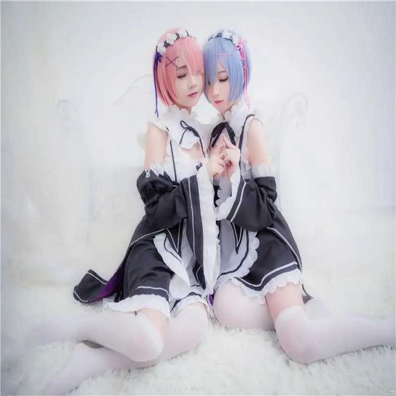 Аниме Re:zero Kara Hajimeru Isekai Seikatsu Life In a Different World Ram Rem костюм для косплея платье служанки